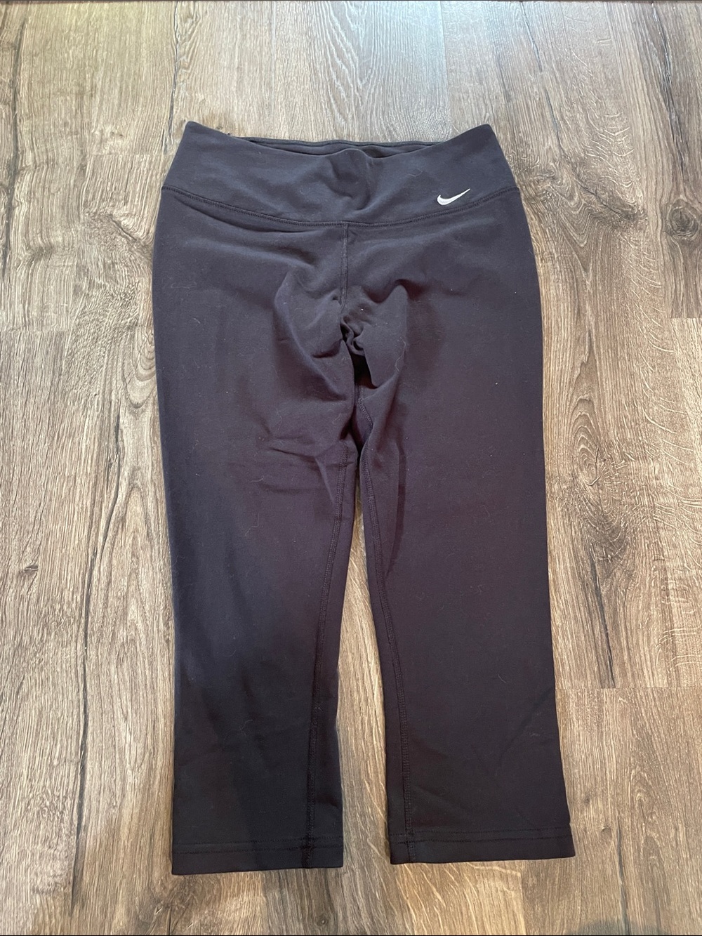 Nike Black Cropped Dry Fit Performance Leggings